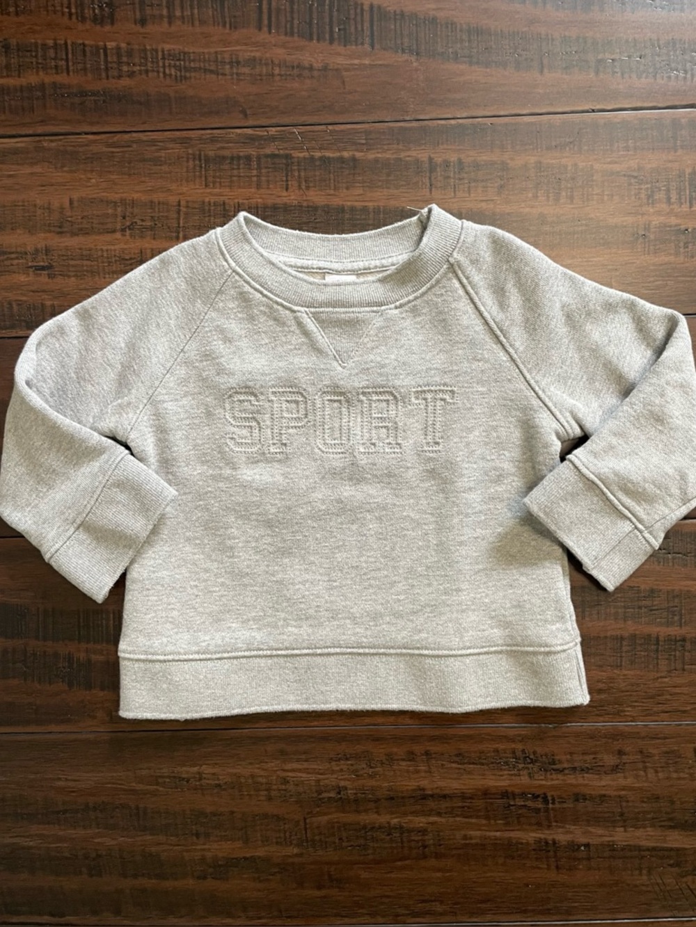 Janie and Jack Gray Sport Stitched Crewneck Sweatshirt